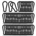 Small Carabiner Clip Hook, 1.97 inch 50 pcs Black Heavy Duty Spring Snap Hook Key Chain, Carabiners Clips for Outdoor Camping, Swing Set, Hammock, Hiking Travel, Fishing, Quick Link Keychain