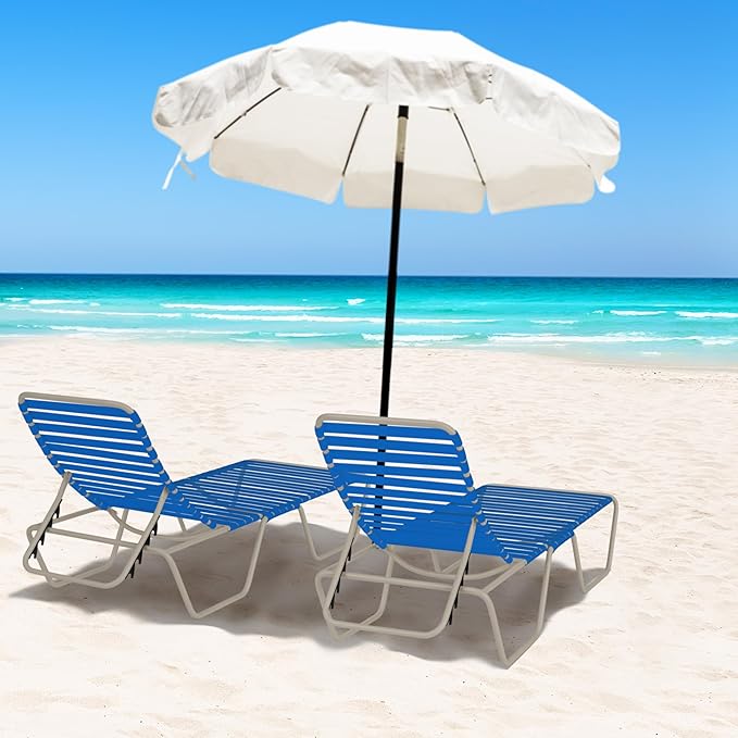 Vinyl Straps for Patio Chair Repair Kit 2'' Wide 10 Ft Long Replacement Straps + 10 Free Rivets for Outdoor Lawn Furniture Chaise Lounge Repair (Blue)