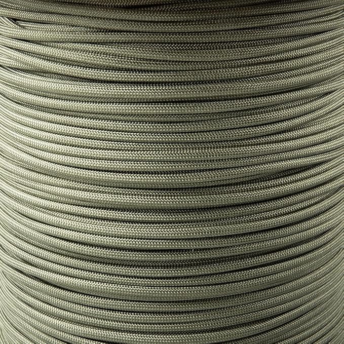 Paracord Planet Solid Color 550lb Paracord – 7 Strand Type III Nylon Cord for Indoor and Outdoor Tasks – Lichen (1000 ft)