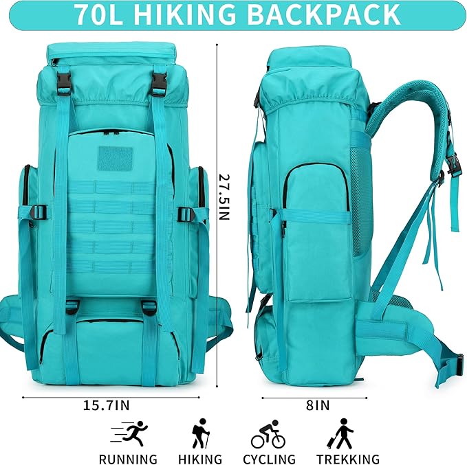 Hiking Backpack for Men 70L/100L Camping Backpack Military Rucksack Molle 3 Days Assault Pack for Climbing | Camping Backpack, 3 Days Assault Pack, for Climbing