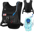 RAINSMORE Hydration Vest with 2L Water Bladder Lightweight Reflective Chest Pack for Cycling Hiking Adjustable Shoulder Strap for Men Women