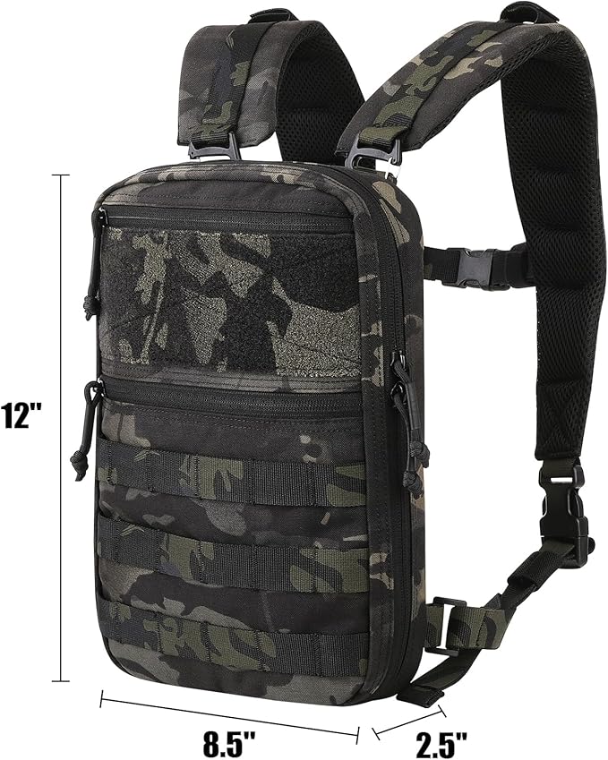 PETAC GEAR Tactical Molle Hydration Pack for 1.5L - Lightweight Water Reservoir Bag for Molle Vest Backpack, for Hiking, Hunting