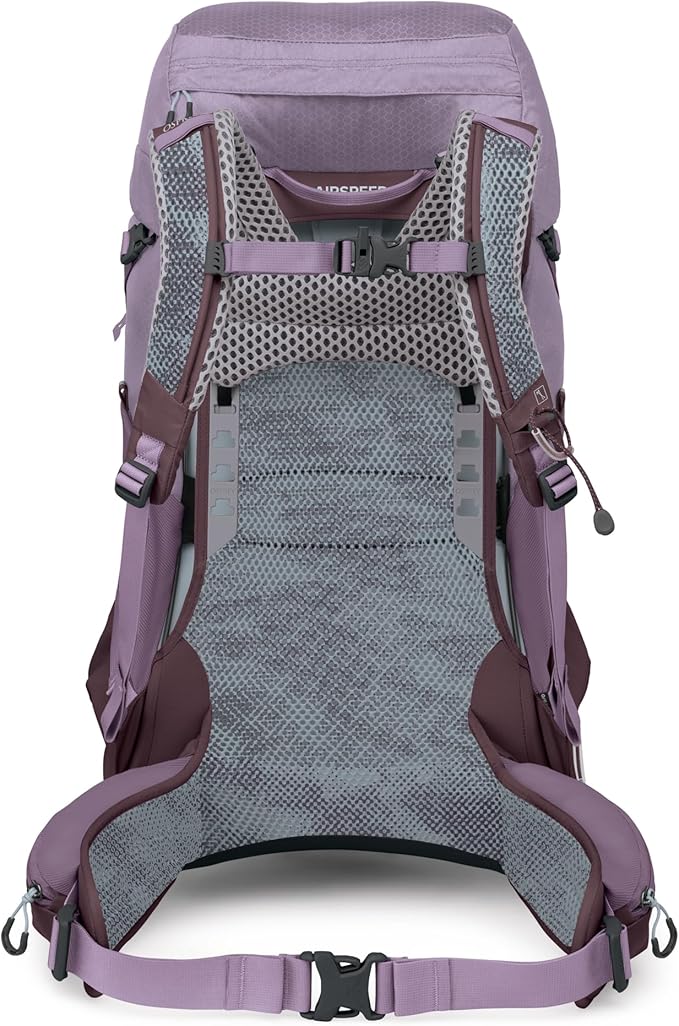 Osprey Sirrus 36L Women's Hiking Backpack - Lightweight Backpacking Pack with Waterproof Raincover - Camping Bag, Purple Dusk