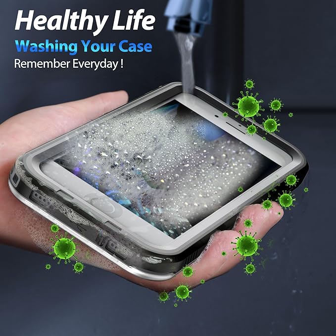 SPORTLINK Waterproof Case for iPhone SE 3rd 2022/iPhone SE 2nd 2020/iPhone 7/8 - Full Body Shockproof Dustproof Phone Screen Protector Rugged Waterproof Case for iPhone SE3/SE2/7/8 Clear