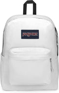 JanSport SuperBreak Plus Backpack with Padded 15-inch Laptop Sleeve and Integrated Bottle Pocket - Spacious and Durable Daypack for Work and Travel - White