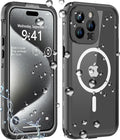 for iPhone 15 Pro Max Case Waterproof,Shockproof Dustproof IP68 Waterproof iPhone 15 Pro Max Case Built-in Screen Protector Charging Magnetic Ring for iPhone 15 Pro Max Cover Black