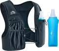 Zelvot Running Vest for Women Men, USA Original Patent, Adjustable Chest Straps Running Hydration Vest with 500ml Soft Flask, Lightweight Reflective Hydration Backpack for Marathon