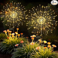Solar Lights Outdoor, 120LED 2pack Fairy Garden Lights Decor for Outside Fireworks Lights Solar Powered for Yard, Patio, Pathway, Walkway, Balcony, Warm White