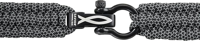Savior Survival Gear Paracord Watch Band, Compatible with Apple Watch Band 49mm 46mm 45mm 44mm 42mm, iWatch Band Series Ultra 10 9 8 7 6 5 4 3 2 1 SE, Adjustable strap for men (Black Reflective,Large)
