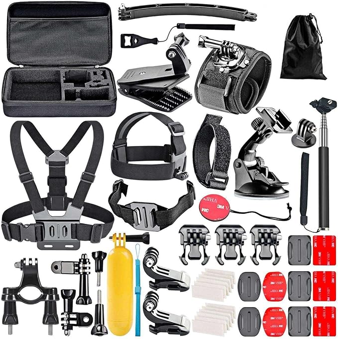 Navitech 50-in-1 Action Camera Accessories Combo Kit with EVA Case - Compatible with Snapshot 4K Action Camera