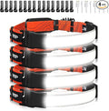 Hopedone Rechargeable Headlamp,4 Packs 230°Wide-Angle 1000 Lumens Headlamp Flashlight with Red Taillight 3 Light Modes Lightweight LED Head Lamp Adjustable Waterproof Head Light for Running Cycling