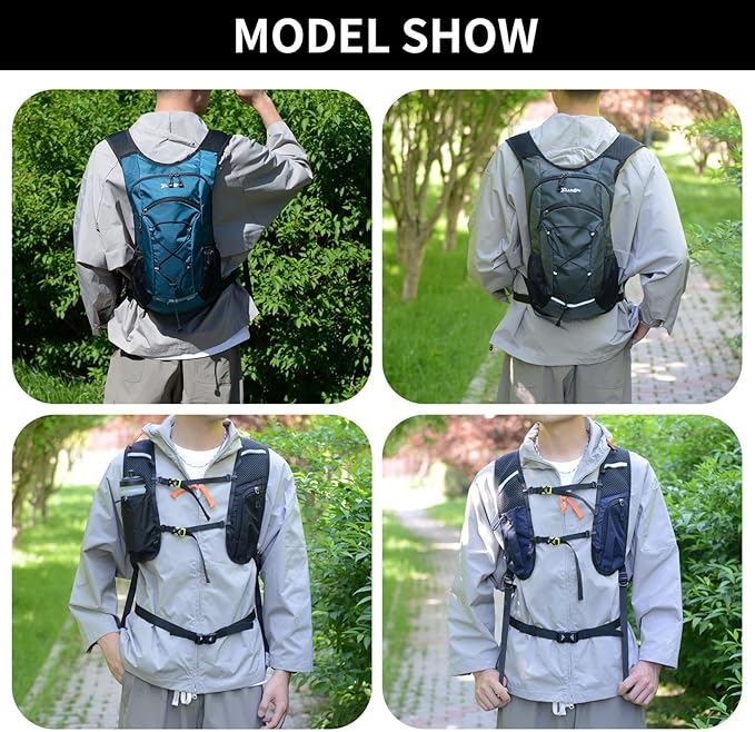 DOJUNS Hiking Backpack Lightweight Travel Backpack 20L Waterproof Hiking Daypacks Camping Backpack for Men Women (Dark Blue)