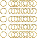 Carabiner Clip 48Pcs Gold Metal Key Ring Clip Circle Keychain Rings Bulk Spring O Ring Round Cute Carabiner Spring Snap Hook Key Chain Clips for DIY Keychain Bag Charm Handbag Purse Dog