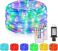 Nazuwke 49Ft LED Rope Lights for Outside, 18 Colors Changing Outdoor Fairy String Lights with Remotes, Waterproof 150 LEDs Colored Rope Lighting Plug in for Bedroom Patio Party Halloween Christmas