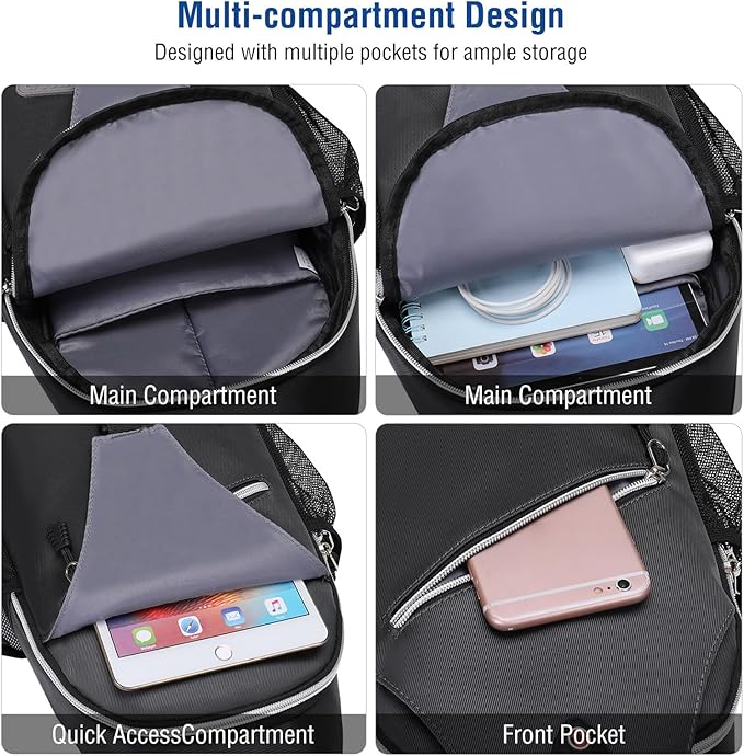 MOSISO Sling Backpack, Multipurpose Crossbody Shoulder Bag Travel Hiking Daypack