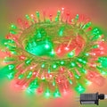 JMEXSUSS 200 LED Red and Green String Lights Outdoor, 66ft Christmas String Lights Indoor Clear Wire Plug in for Bedroom Party Christmas Tree Halloween Christmas Decorations