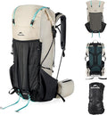 Naturehike 30L Rock 2.0 Upgraded Internal Frame Hiking Backpack for Outdoor Camping Travel Backpacking with Rain Cover Ultralight Backpack for Adults(White/M/30L)