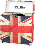 Victrola Collector – Record Storage Case – Holds 30+ Vinyl Turntable Records, Heavy-Duty Hardware, Hinges, & Smart Metal Corners, Portable with Easy-Carry Handle (UK Flag)