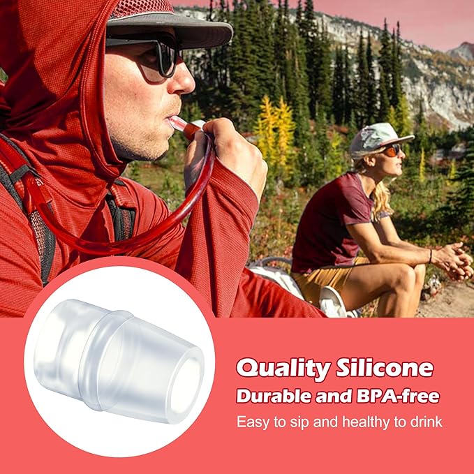 Enhon 5 Packs Bite Valve Replacement Sheath for Water Bladder, Compatible with Osprey Packs Hydraulics Reservoirs, Hydration Pack Bite Valve Silicone Nozzle Mouthpiece Replacement