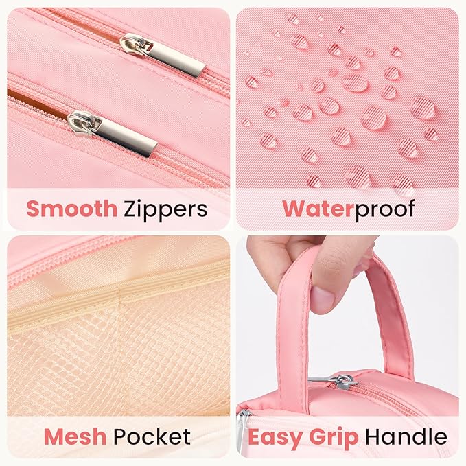 Sooez Pencil Case, Large Pencil Pouch Pencil Bag with Pull-Out Organizer for Quick Access, Cute Pencil Case with Sturdy Zipper, Aesthetic School Supplies for Girls Boy Women, Pink