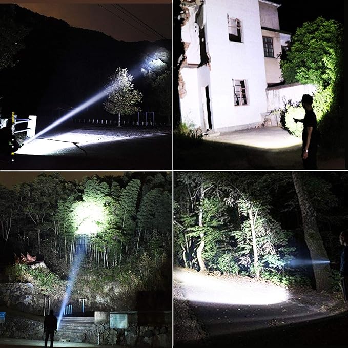 Rechargeable Flashlights 99,000 Lumens, Super Bright LED Flashlight High Lumens with USB Cable, 5 Modes Waterproof Flashlight Powerful Flash Light for Home Camping Hiking