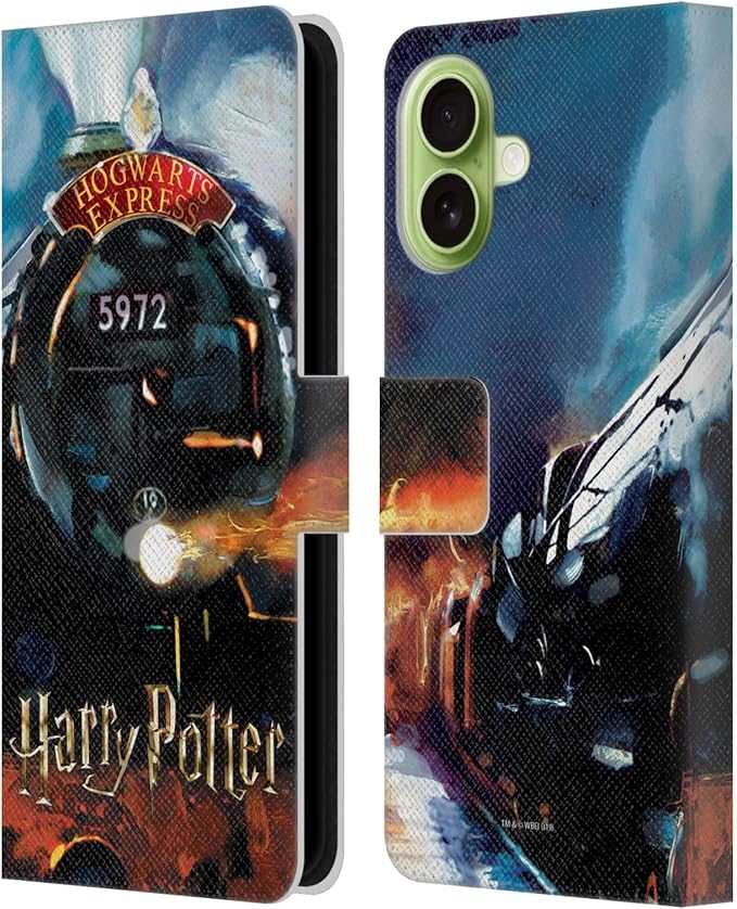 Head Case Designs Officially Licensed Harry Potter Hogwarts Express Prisoner of Azkaban II Leather Wallet Case Compatible with Apple iPhone 17