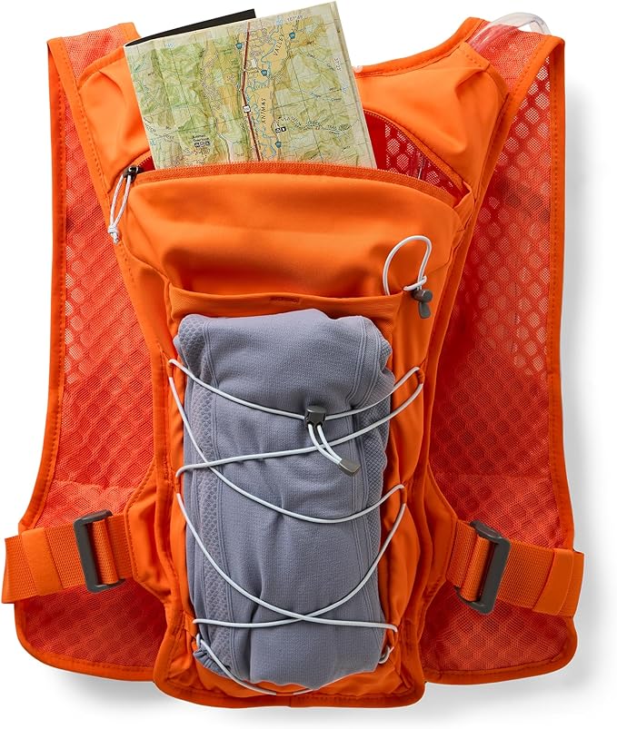 Nathan QuickStart Hydration Pack Vest with Bladder or flasks, Storage Pockets, Breathable Moisture-Wicking Fabric, Adjustable Straps for Running, Hiking, Walking, Marathons, Obstacle Races