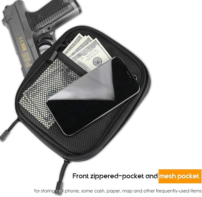ProCase Concealed Gun Pouch, Multipurpose Carry Pistol Holster Fanny Pack Waist Bag for Handgun with Belt Loops