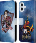 Head Case Designs Officially Licensed Harry Potter Quidditch 2 Prisoner of Azkaban II Leather Wallet Case Compatible with Apple iPhone 16 Plus