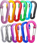 Multi-Pack Aluminum Carabiner Clips, 2" Ultra-Light Spring & Locking for Key,Hiking, Outdoor Activities