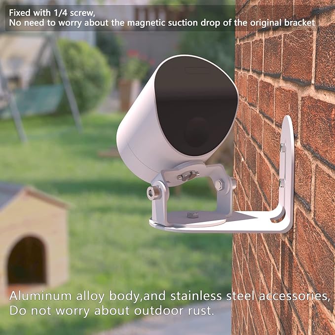 Teccle Metal Wall Mount for SimpliSafe Outdoor Camera, Anti-Drop, 360 Degree Adjustment Swivel Mount Bracket (Camera Not Included) (2 Pack)