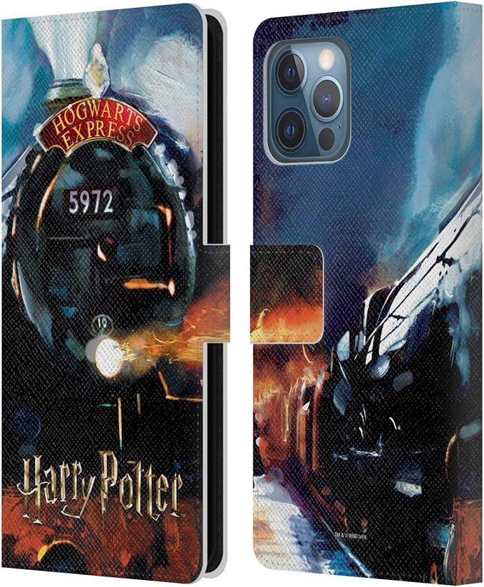 Head Case Designs Officially Licensed Harry Potter Hogwarts Express Prisoner of Azkaban II Leather Wallet Case Compatible with Apple iPhone 12 Pro Max