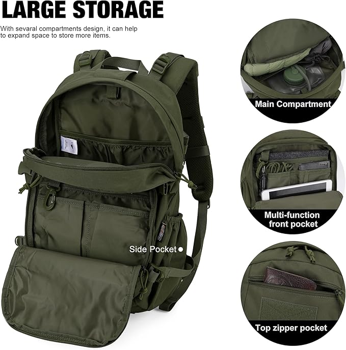 Mardingtop Small Tactical Backpack,Molle Hiking Backpack for Backpacking,Cycling and Biking,15L/25L Backpack