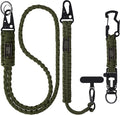 Heavy Duty Braided Paracord Lanyard for ID Badges,EDC Tether for Phone,Tactical 550 Paracord Keychain with USA Flag