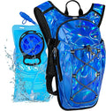 Reflective Hydration Backpack, Hydration Pack - Water Backpack with 2L Hydration Bladder, Essential for Festivals - Rave Hydration Pack for Hiking, Running, Cycling, and Festivals
