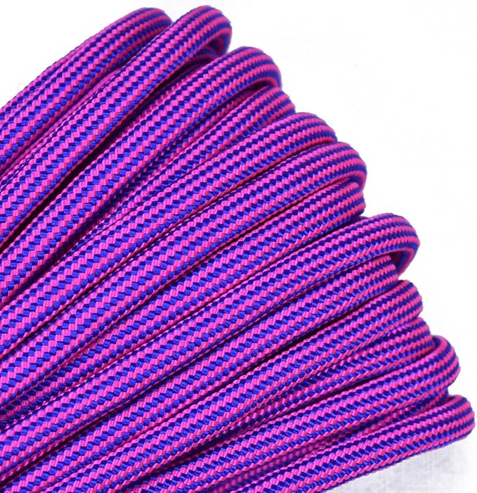 BORED? PARACORD! 550 lb Paracord – Ideal for Crafting, DIY Projects, Camping, Military & Active Outdoors – 300+ Colors – Tactical Parachute Cord Type III – Strong - Flim Flam 100 Feet