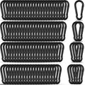 120PCS M4 Heavy Duty Carabiner Clip, 1.57Inch Snap Hook Quick Link Small Carabiner Clips,Spring Link Buckle for Fishing Camping Hammock Dog Leashes-110LBS Holding Capacity (Black)