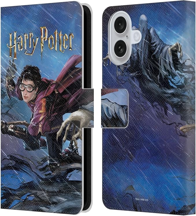 Head Case Designs Officially Licensed Harry Potter Quidditch 1 Prisoner of Azkaban II Leather Wallet Case Compatible with Apple iPhone 16
