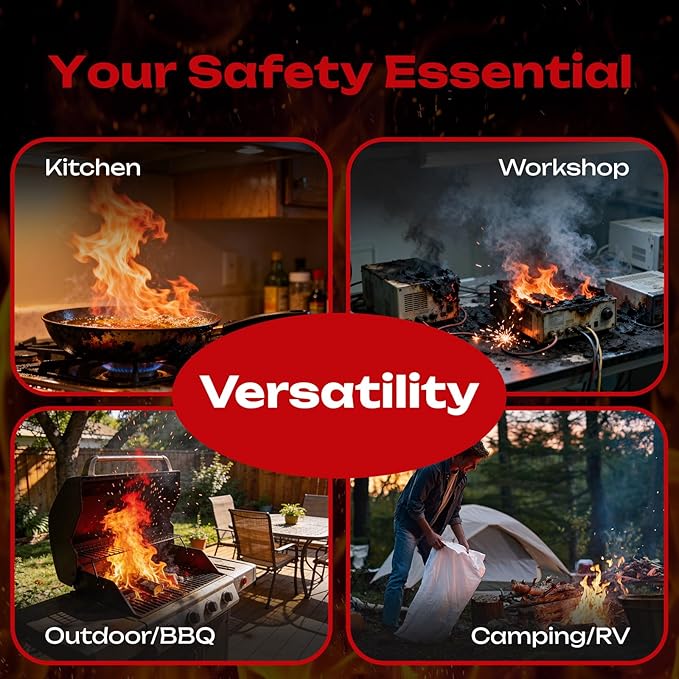 Fire Blanket | Not Prickly Prepared Fire Suppression | 60"x60" Fire Blankets Emergency for Home and Kitchen