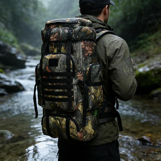 Hiking Backpack for Men 70L/100L Camping Backpack Military Rucksack Molle 3 Days Assault Pack for Climbing | Camping Backpack, 3 Days Assault Pack, for Climbing