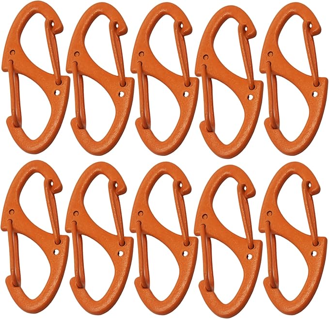 Small Carabiner Clips 1.6 inch(41mm) Metal Double Sided Spring Gate Snap Hooks Keychain Clasp Accessories