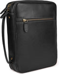 LEATHER VILLAGE Handmade Vintage Leather Bible Cover for Men & Women - Large Protective Bible Case & Organizer for Church, Travel & Study Christian Religious Antique Bookmark - Black