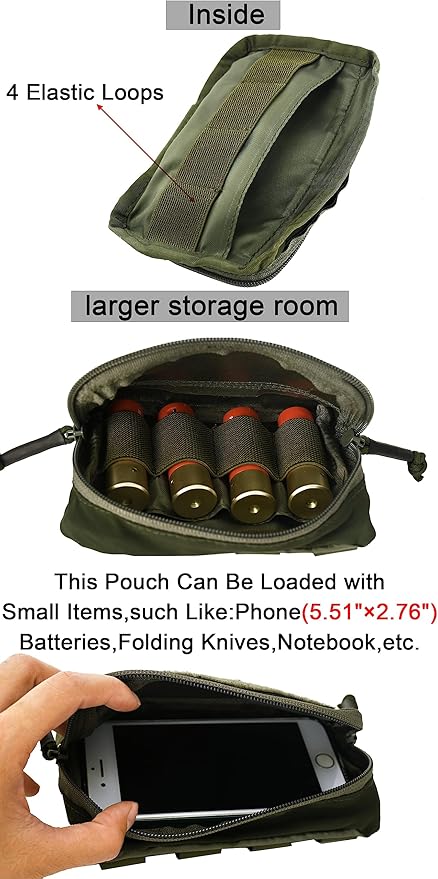 Tactical Molle Admin Pouch Chest Rig Small Molle Chest Pouch Utility MOLLE/Belt Pouch Tactical Vest Pouch Storage Organizer Panel for Tactical Vest 1.75'' Belt Molle Platform