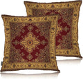 Swono Paisley Carpet Cozy Pillowcase Cushion Cover, Persian Carpet Tribal Floral Decorative Throw Pillows Covers Outdoor Pillow Case for Home Office Sofa Picnic Car 18" X 18" 2 Pack