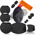 aZengear Repair Patches - Waterproof, Self-Adhesive, Tear-Cold-Heat-Resistant Polyester Fabric to Fix Down Jacket, Puffer, Snowsuit, Shoe, Tent, PVC, Clothing, Upholstery (Black)