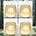 Set of 4 Shatterproof Designer 16 oz Plastic Wine Glasses MADE in the USA (MAGNOLIA)