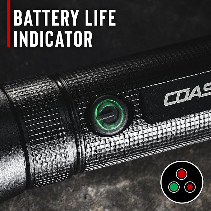 Coast G60R 1000 Lumen Waterproof Rechargeable LED Flashlight, 2-Pack