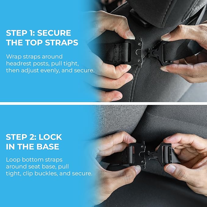 Tactical Rigid MOLLE Panel - Seat Back Organizer for Trucks, SUVs & Cars, Heavy-Duty Aluminum Alloy Metal MOLLE Mount Universal Tactical Seat Organizer for Overlanding Gear Storage