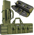 TORIBIO Double Rifle Case Soft Bag 32" 34" 36" 42" 46" 48'' 51“ 55” Gun Case Tactical for Rifle Firearm Storage, Transportation and Hunting Shooting Range, Rifle Backpack