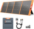 SOLUPUP 200 Watt Portable Solar Panel for Power Station, 24% High Efficiency Foldable Solar Charger with MC4 & USB Outputs, IP66 Waterproof Solar Panels with 4 Kickstands for Trip RV Camping Off Grid
